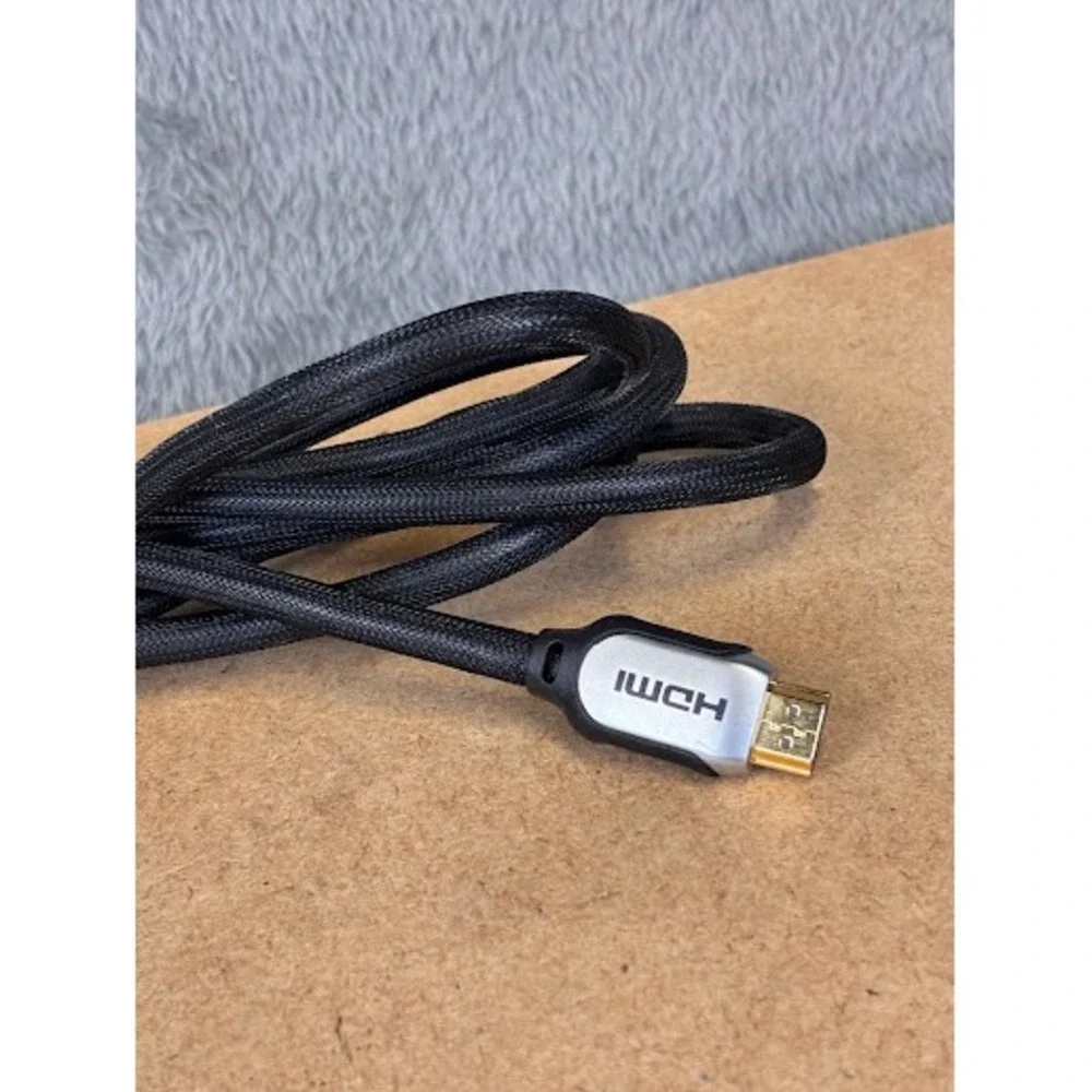 Belkin PureAV Braided HDMI Cable Gold Plated 4ft Black Silver High Speed Video